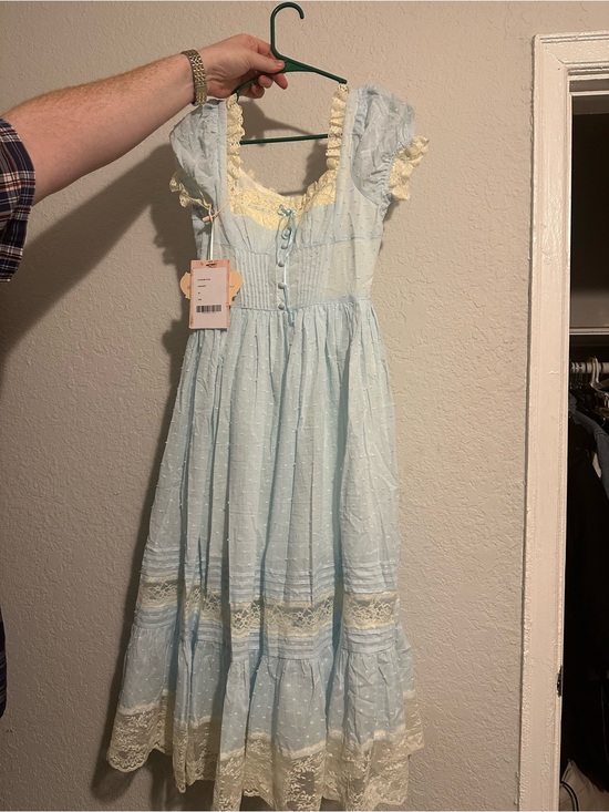 Lacemade Dresses & Skirts - Lacemade Cinderella Light Blue Dress with Cream Lace Trim
